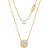 Michael Kors Pavé Disc Layering Necklace - Gold/Transparent