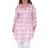 White Mark Piper Stretchy Plaid Tunic Top Plus Size - Pink/White