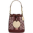 Coach Mini Dempsey Bucket Bag In Signature Jacquard With Stripe - Wine Multi