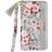 Coco Rossi Card Holder Organizer Wallet - Grey Flowers