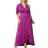 Kiyonna Meadow Dream Wrap Maxi Dress Plus Size - Magenta