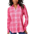 Foxcroft Rhea Plaid Easy Care Button-up Shirt - Pure Pink
