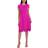 Donna Ricco Lace Trim A-Line Dress - Fuchsia