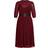 City Chic Love Pleat Dress Plus Size - Garnet