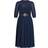 City Chic Love Pleat Dress Plus Size - Navy