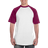 Augusta Men's Short Sleeve Baseball T-shirt - White/Maroon
