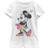 Disney Girl's Mickey & Friends Rainbow Tie-Dye Minnie Mouse - White