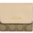 Coach Small Trifold Wallet In Blocked Signature Canvas - Im/Khaki/Ivory