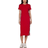 Tommy Hilfiger Rib-Knit Midi Dress - Scarlet Red