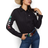 Ariat Women's Wrinkle Resist Team Kirby Stretch Shirt - Black W/Mexico Flag Emb