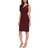 Alex Evenings Short Side Ruched Compression Dress - Wine