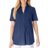 Woman Within Pintucked Half-Button Tunic Plus Size - Evening Blue