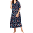 Dreams & Co Women's Long Print Sleepshirt Plus Size - Navy Americana Heart