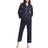 LilySilk Women's 22 Momme Chic Trimmed Pajamas Set - Navy Blue