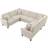 Bush Coventry 113W Cream Herringbone Sofa 113"