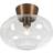 Belid Bullo Oxide/Clear Glass Takplafond 27cm