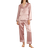 LilySilk Women's 22 Momme Chic Trimmed Pajamas Set - Rosy Pink