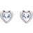 Ted Baker Han Heart Earrings - Silver/Transparent