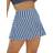 Shapermint Essentials High Waisted Full Coverage Swim Skirt - Ocean Blue Stripes