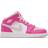 Nike Air Jordan 1 Mid GS - White/Medium Soft Pink/Fierce Pink