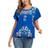 YZXDORWJ Women's Embroidered Mexican Peasant Blouse - Blue