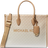 Michael Kors Mirella Medium Ombré Logo Tote Bag - Camel