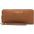 Michael Kors Leather Continental Wristlet - Luggage