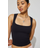 Garage Amber Portrait Neck Tank Top - Jet Black