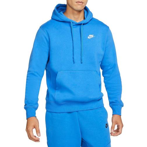 Nike Sportswear Club Fleece Pullover Hoodie - Signal Blue/Signal Blue ...