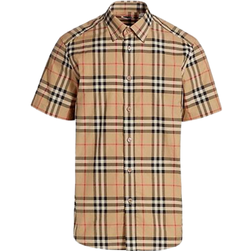 Burberry Signature Tartan Collared Shirt - Archive Beige - Compare ...