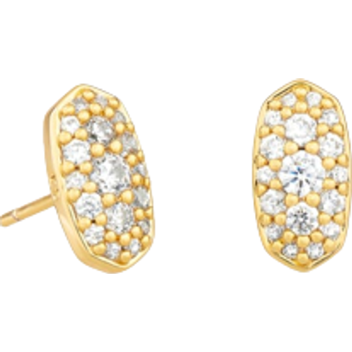 Kendra Scott Grayson Stud Earrings - Gold/Transparent • Price