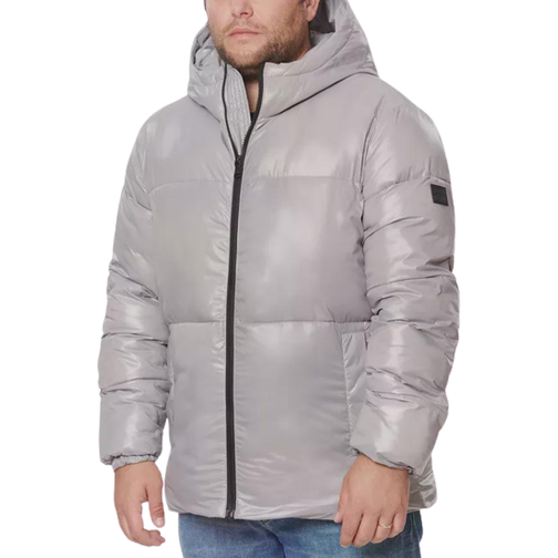 Sean John Quilted Hooded Puffer Jacket - Pearl • Price