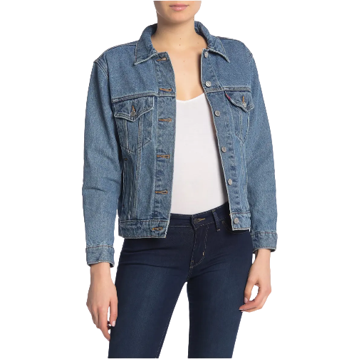 Levi's Ex-Boyfriend Trucker Jacket - Concrete Indigo/Medium Wash ...