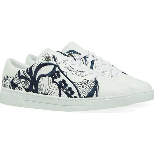 Ted Baker Women's Wfk-kemmii-Embroidered Retro Swirl Sneakers • Price