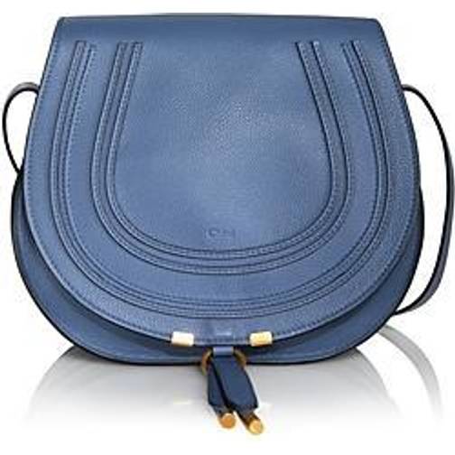 Chloé Marcie Medium Saddle Crossbody Bag GRAPHITE NAVY - Compare Prices ...