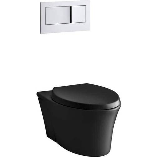 Kohler Veil Wallhung compact elongated dualflush toilet with Quiet