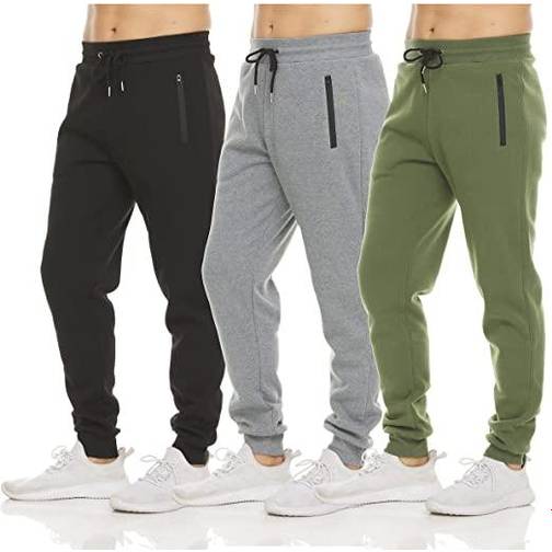 Pure Champ Mens Fleece Active Athletic Workout Jogger 3-pack • Price