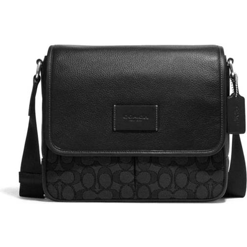 Coach Sprint Map Bag 25 in Signature Jacquard - Silver/Charcoal/Black ...