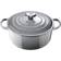 Le Creuset Mist Gray Signature Cast Iron Round med lock 4.2 L 24 cm