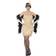 Smiffys Flapper Costume Gold with Short Dress