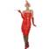 Smiffys Flapper Costume with Long Dress Red