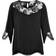 Cream Kalanie Blouse - Pitch Black