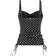 Panache Anya Spot Tankini Top - Black/White