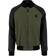 Urban Classics Cotton Bomber Leather Imitation Sleeve Jacket - Olv/Blk