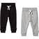 Minymo Basic Sweatpants 2-pack - Anthacite Black (3936-193)