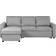 Beliani Nesna Right-Hand Dark Wood Grey Sofa 228cm 3-seter