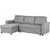 Beliani Nesna Right-Hand Dark Wood Grey Sofa 228cm 3-seter