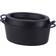 Le Creuset Black Doufeu Cast Iron Oval Roaster med lock 6.9 L