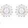 Swarovski Sunshine Earrings - Rose Gold/Transparent