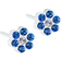 Blomdahl Daisy Earrings 5mm - White/Blue/Transparent